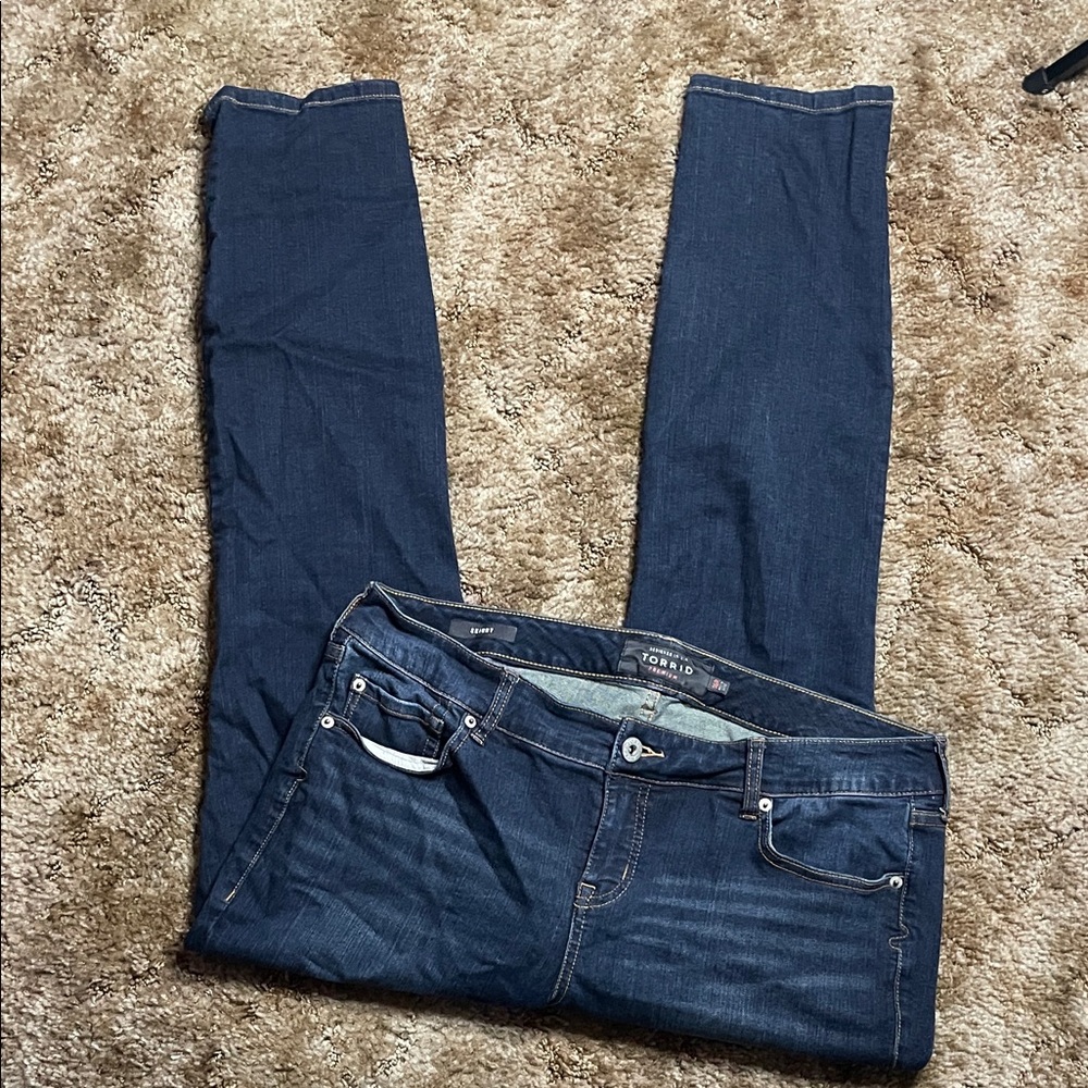 Torrid Denim Dark Wash Premium Stretch Skinny Jean Size 16‎ Regular